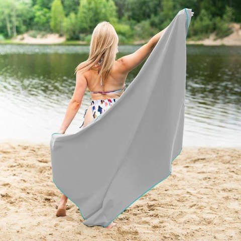 NCR12 CIEMNOSZARY RĘCZNIK Z MIKROFIBRY 180x100 cm NILS