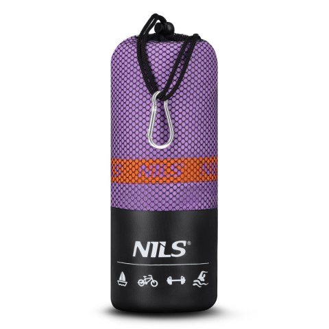 NCR12 FIOLETOWY RĘCZNIK Z MIKROFIBRY 180x100 cm NILS