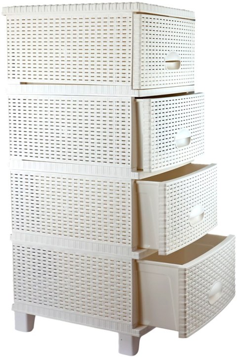 KOMODA RATTAN TURAN BIAŁA