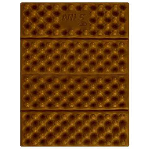 NC17105 MATA KEMPINGOWA DO SIEDZENIA Z PODBICIEM ALUMINIOWYM +IXPE 40 CM BRĄZOWA NILS CAMP