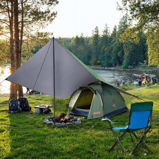 NC17107 TARP PŁACHTA BIWAKOWA KEMPINGOWA 300X300 CM ZIELONA NILS CAMP