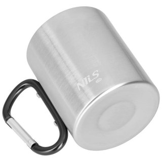 NC17110 KUBEK KEMPINGOWY Z KARABIŃCZYKIEM 330 ML STAL NIERDZEWNA CZARNY NILS CAMP