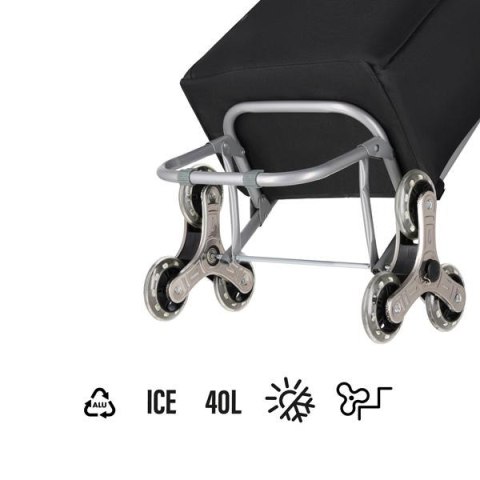 NC17206 WÓZEK NA ZAKUPY 40L CZARNY NLS CAMP