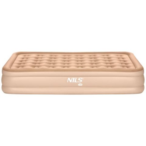 NC2808 MATERAC DWUOSOBOWY KING SIZE BEŻOWY + POMPKA ELEKTRYCZNA NILS CAMP