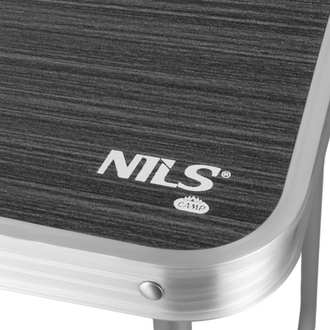 NC3401 STÓŁ KEMPINGOWY 80x60x70 CM CIEMNOSZARY NILS CAMP