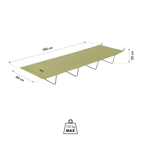 NC3504 ŁÓŻKO POLOWE ULTRA LIGHT ZIELONE NILS CAMP