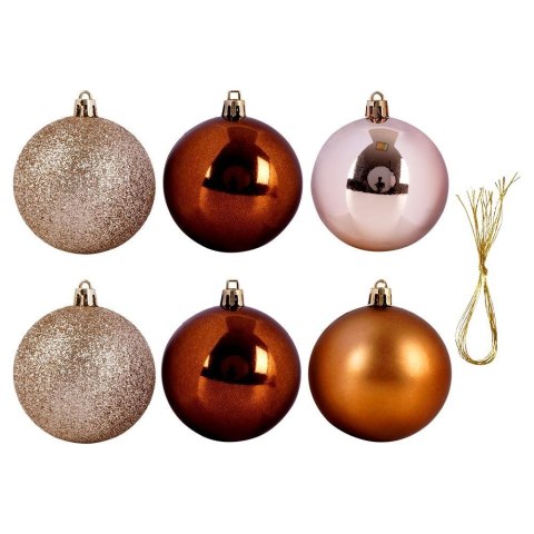 Grupa Orion Sp. z o.o. Bombki Choinkowe Bursztynowe Nietłukące 7 cm 6 szt. ORION Dekoracyjne