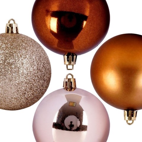 Grupa Orion Sp. z o.o. Bombki Choinkowe Bursztynowe Nietłukące 7 cm 6 szt. ORION Dekoracyjne