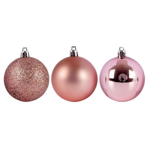 Grupa Orion Sp. z o.o. Bombki Choinkowe VILDE Różowy Pudrowy 6 cm 9 szt. Błyszczące Matowe