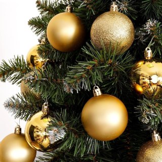 Grupa Orion Sp. z o.o. Bombki Choinkowe ORION Złote 6 cm 12 szt. Nietłukące Błyszczące Matowe