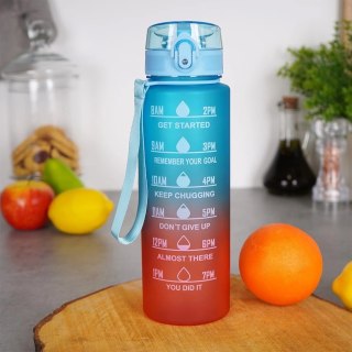 Grupa Orion Sp. z o.o. Butelka na Wodę EXCELLENT HOUSEWARE 1 L Motywująca z Podziałką Ombre