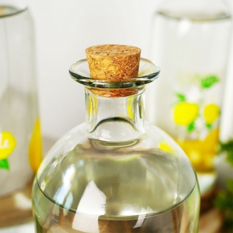 Grupa Orion Sp. z o.o. Butelka na Lemoniadę VILDE Szklana 1 L Zamykana na Korek Cytryna