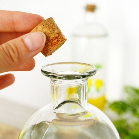 Grupa Orion Sp. z o.o. Butelka na Lemoniadę VILDE Szklana 1 L Zamykana na Korek Cytryna