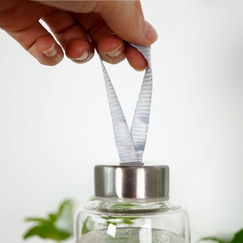 Grupa Orion Sp. z o.o. Butelka na Wodę MONDEX Szklana z Pokrowcem 490 ml Czarna Na Siłownię