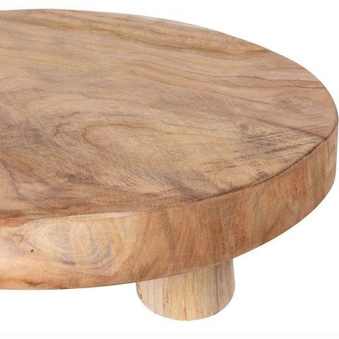 Grupa Orion Sp. z o.o. Deska do Serwowania Tekowa HOME STYLING 30 cm Okrągła Drewniana na Nóżkach