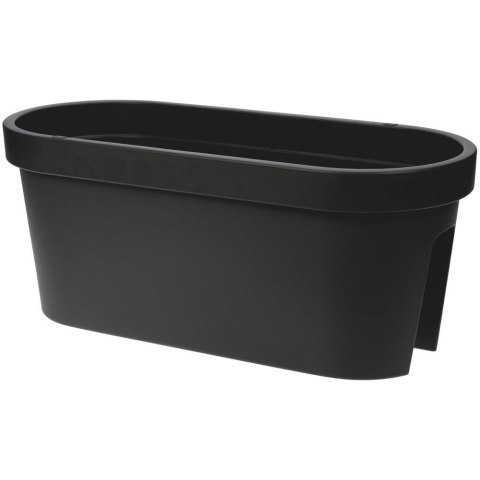 Grupa Orion Sp. z o.o. Kwietnik Balkonowy VILDE 59 x 25,5 cm Doniczka Wisząca Plastikowa Czarna