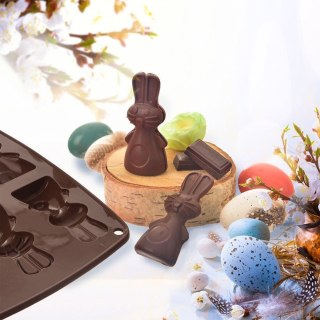 Grupa Orion Sp. z o.o. Forma do Pralin ORION SILLINIE Zajączki 22 x 18 cm Silikonowa 6 szt.