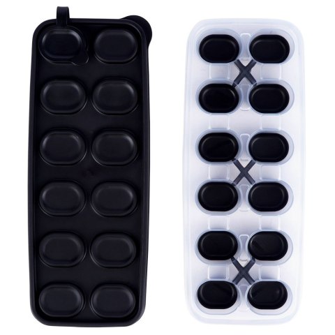 Grupa Orion Sp. z o.o. Forma do Kostek Lodu VILDE z Pokrywką 25 cm Silikonowa Podstawa 12 szt.