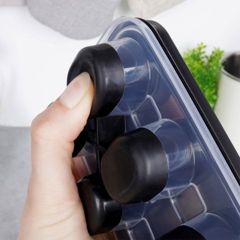 Grupa Orion Sp. z o.o. Forma do Kostek Lodu VILDE z Pokrywką 25 cm Silikonowa Podstawa 12 szt.