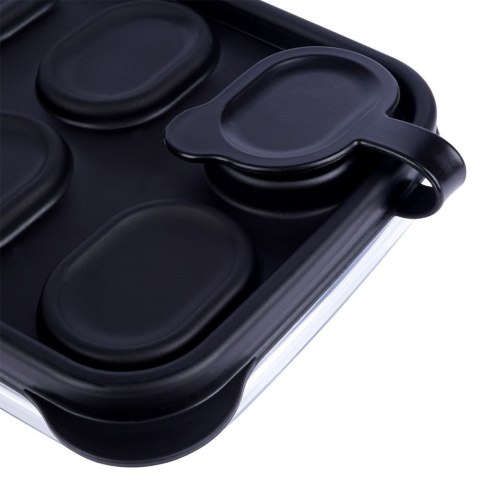 Grupa Orion Sp. z o.o. Forma do Kostek Lodu VILDE z Pokrywką 25 cm Silikonowa Podstawa 12 szt.