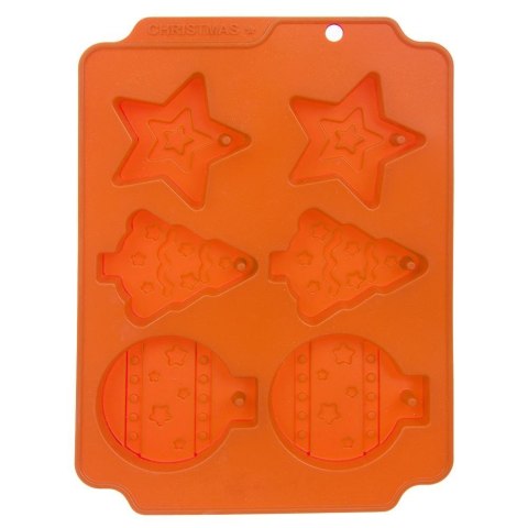 Grupa Orion Sp. z o.o. Forma do Ciastek Świąteczna ORION SILLINIE Silikonowa 23 x 17 cm 6 szt.
