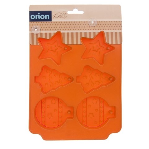 Grupa Orion Sp. z o.o. Forma do Ciastek Świąteczna ORION SILLINIE Silikonowa 23 x 17 cm 6 szt.