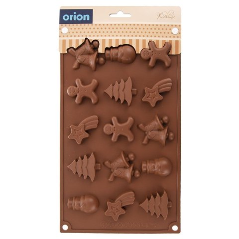 Grupa Orion Sp. z o.o. Forma do Ciastek Świąteczna ORION SILLINIE Silikonowa 29 x 17 cm 15 szt.