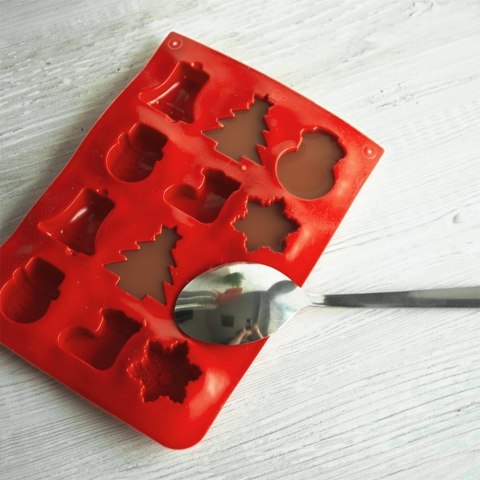 Grupa Orion Sp. z o.o. Forma do Pralin LA CUCINA Silikonowa Świąteczna na 12 szt. do Zmywarki