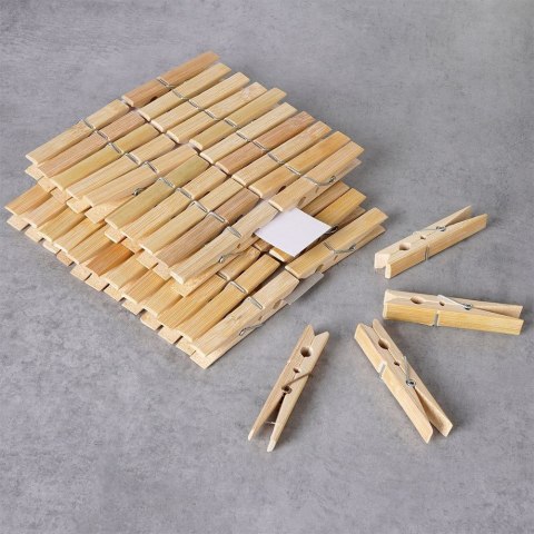 Grupa Orion Sp. z o.o. Klamerki na Pranie UC Bambusowe 48 szt. Mocny Zatrzask Odporne