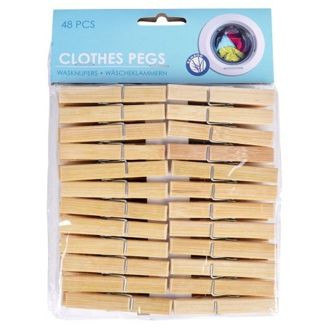 Grupa Orion Sp. z o.o. Klamerki na Pranie UC Bambusowe 48 szt. Mocny Zatrzask Odporne