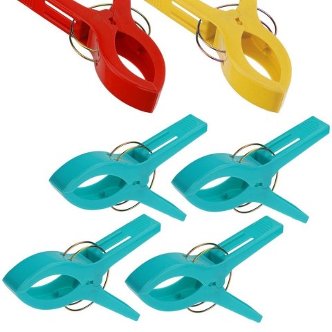 Grupa Orion Sp. z o.o. Klipsy do Ręcznika Plażowego VILDE Klamry 4 szt. Duże 15 cm na Leżak