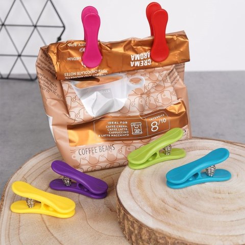 Grupa Orion Sp. z o.o. Klipsy do Torebek EXCELLENT 6 szt. 6,5 cm Mix Kolorów Wielorazowe