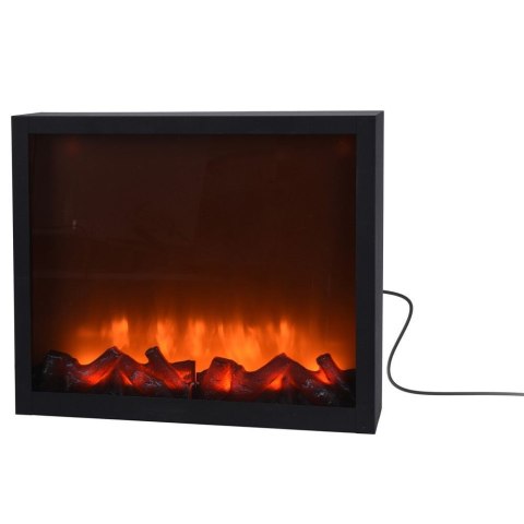 Grupa Orion Sp. z o.o. Kominek LED Elektryczny Wolnostojący Metalowy Czarny Solidny VILDE 41x25 cm
