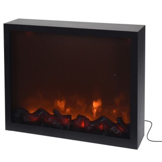 Grupa Orion Sp. z o.o. Kominek LED Elektryczny Wolnostojący Metalowy Czarny Solidny VILDE 41x35 cm