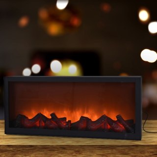 Grupa Orion Sp. z o.o. Kominek Elektryczny Ogień Ognisko LED Metalowy Czarny Solidny ORION 57x25cm