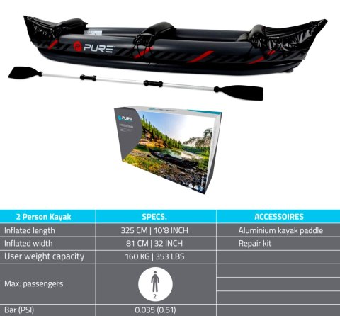 KAJAK XPRO 325CM 2 OSOBOWY PURE 4 FUN