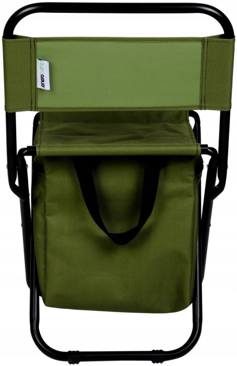 KRZESŁO WĘDKARSKIE TURYSTYCZNE SKŁADANE ZIELONE Z TORBĄ POD SIEDZISKIEM 35x28x58CM