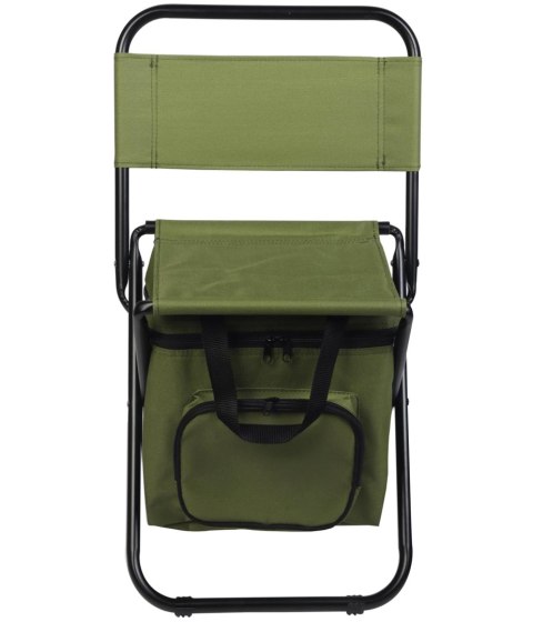 KRZESŁO WĘDKARSKIE TURYSTYCZNE SKŁADANE ZIELONE Z TORBĄ POD SIEDZISKIEM 35x28x58CM