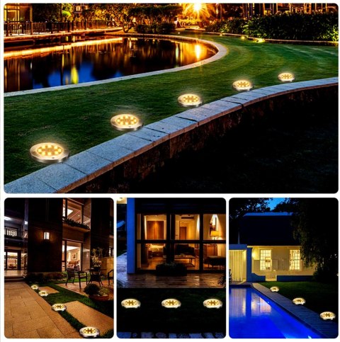 LAMPA SOLARNA 8 LED SMD DO WBICIA W PODŁOŻE KPL.4SZT