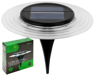 LAMPA SOLARNA DYSKOWA 28 LED DO WBICIA W GRUNT LUB MONTAŻU NA ŚCIANIE