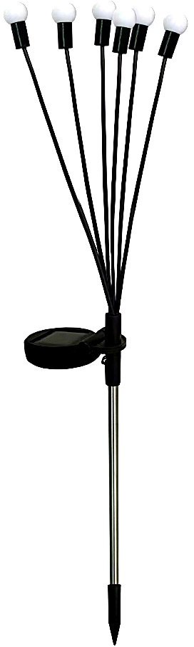 LAMPA SOLARNA TAŃCZĄCE NA WIETRZE KULECZKI BIAŁE 6 LED 72CM