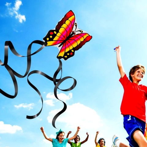 LATAWIEC MOTYL 88x78CM RÓŻOWO ŻÓŁTY ENERO