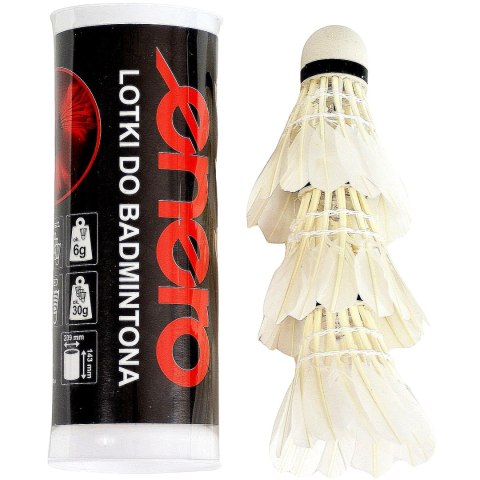 LOTKA BADMINTON Z PIÓR 3 SZT LED ENERO