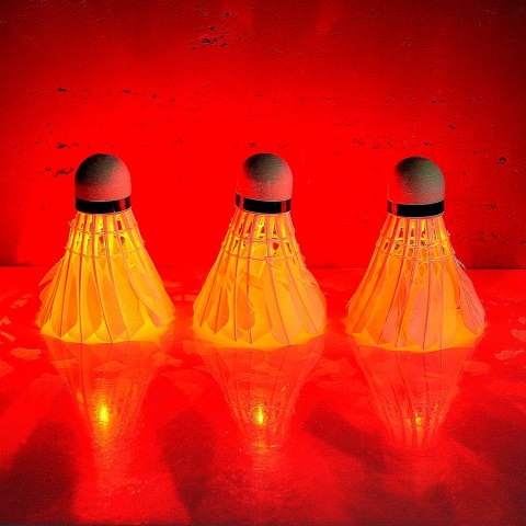 LOTKA BADMINTON Z PIÓR 3 SZT LED ENERO