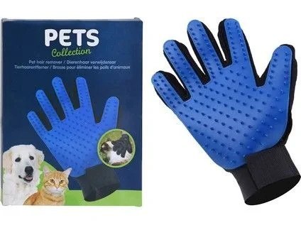 RĘKAWICA DO CZESANIA PSA KOTA NIEBIESKIE KOLCE