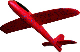 SAMOLOT STYROPIANOWY 47CM CZERWONY