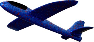 SAMOLOT STYROPIANOWY 47CM NIEBIESKI