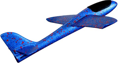 SAMOLOT STYROPIANOWY 47CM NIEBIESKI