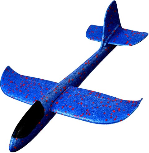 SAMOLOT STYROPIANOWY 47CM NIEBIESKI