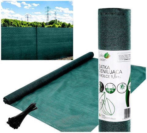 SIATKA CIENIUJĄCA 140G/M2 1.5X10M CIEMNO ZIELONA